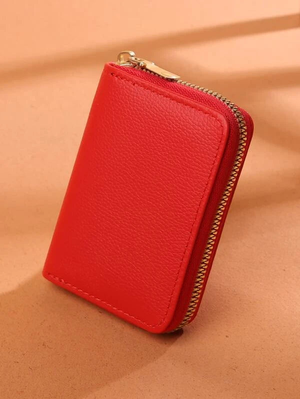 Textured Zip Around Card Holder