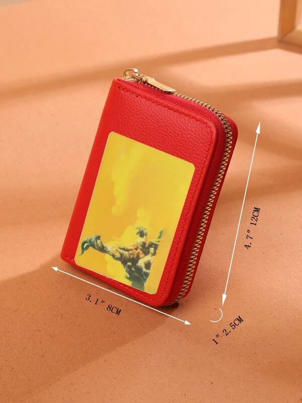 Textured Zip Around Card Holder