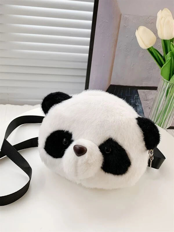 Mini Cartoon Design Fluffy Novelty Bag