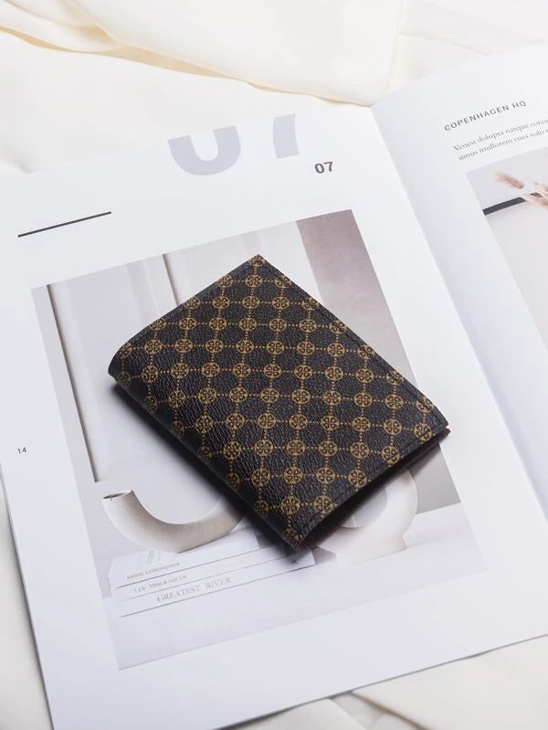 Geometric Print Small Wallet