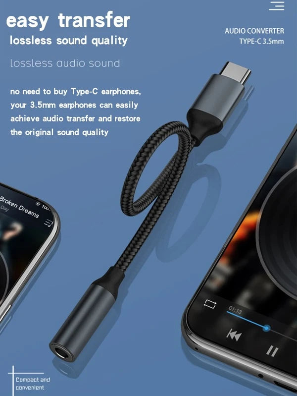 1pc Type-C Charger Cable Adapter