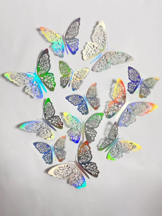 12pcs Hollow Butterfly Sticker