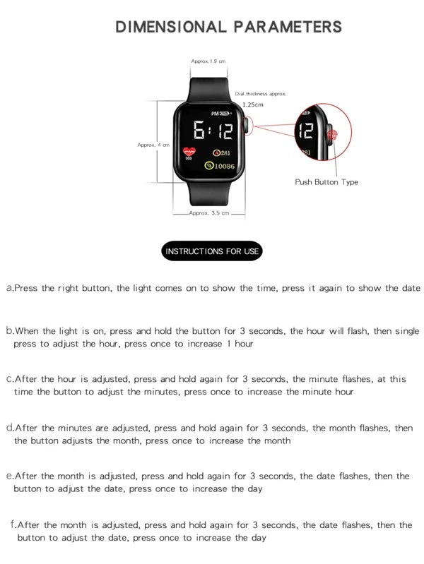 Square Electronic Watch