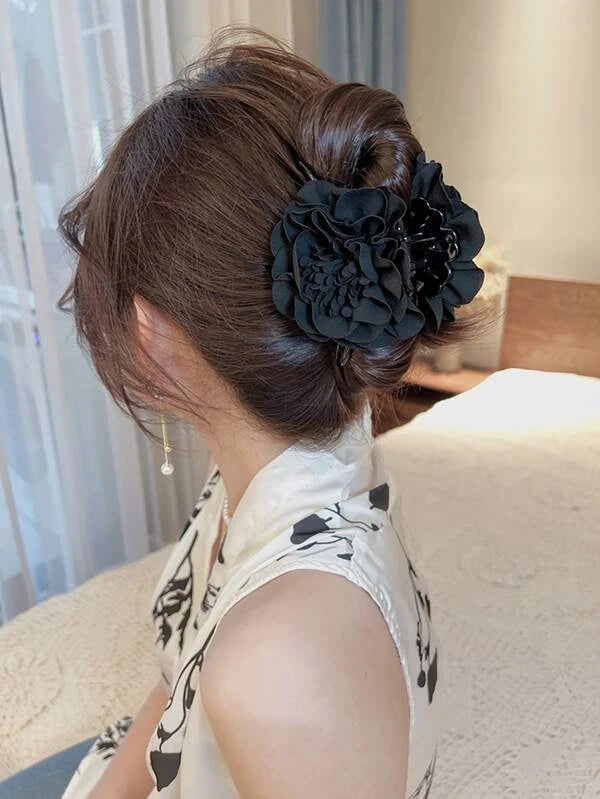 Flower Decor Hair Claw