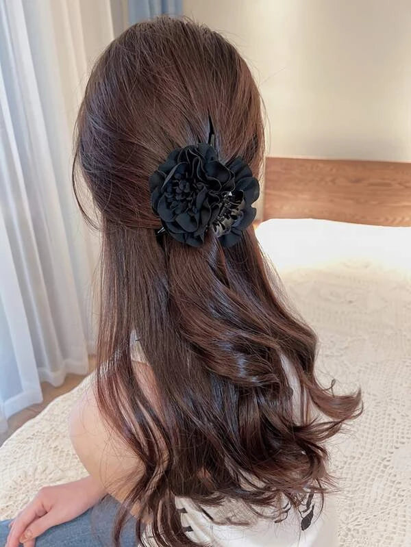 Flower Decor Hair Claw