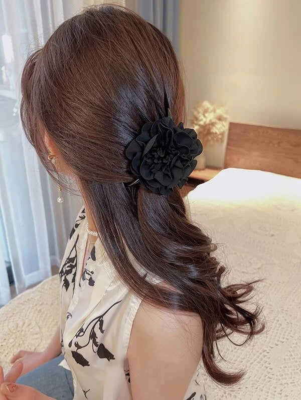 Flower Decor Hair Claw