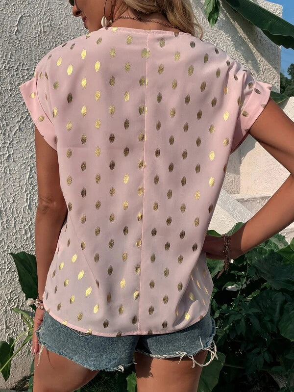 Guipure Lace Panel Blouse
