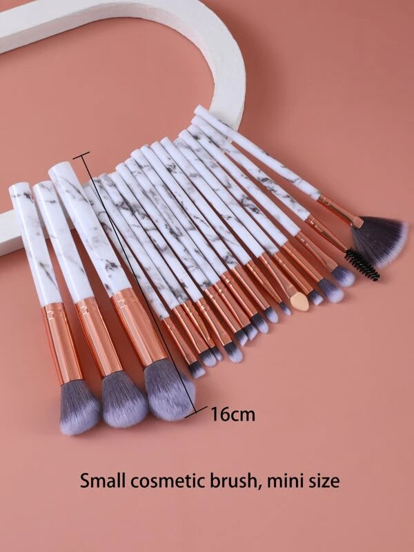 18pcs Marble Pattern Handle Makeup Brush Set (in 3 COLORS)