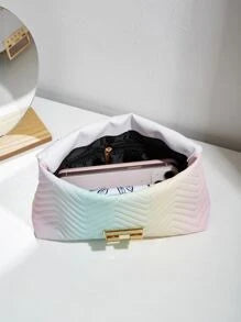Ombre Chevron Chain Flap négyzetes táska