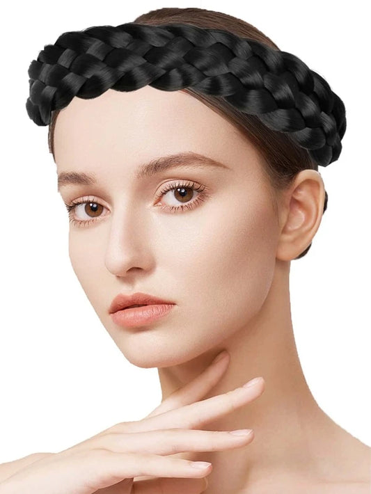 Short Synthetic Hair Braided Headband