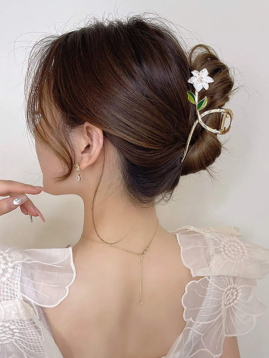 1db Flower Design Hair Claw