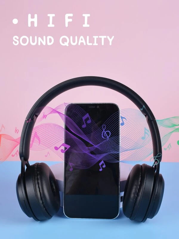 1pc Foldable Wireless Headset Compatible With Bluetooth