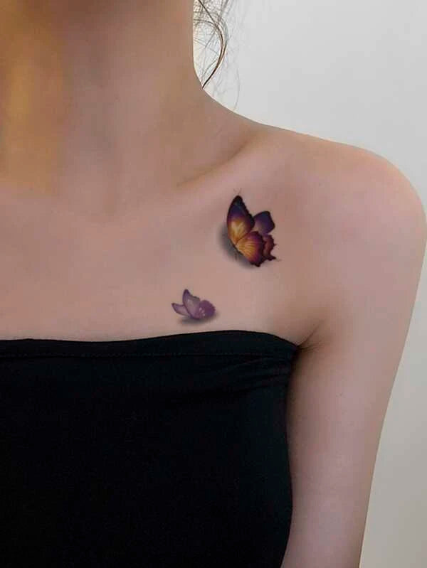 1sheet Butterfly Print Tattoo Sticker