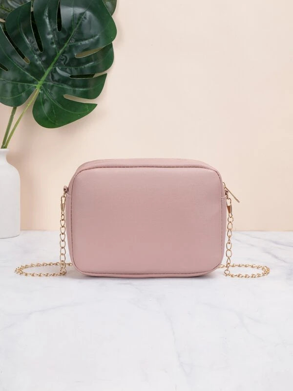 Mini Chevron dombornyomott Crossbody lánctáska