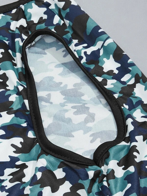 1pc Camo Print Pet Tank (XL-6XL)