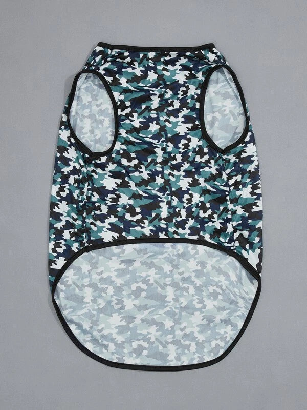 1pc Camo Print Pet Tank (XL-6XL)