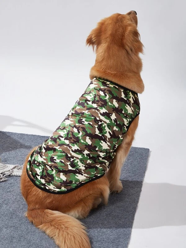 1pc Camo Print Pet Tank (XL-6XL)