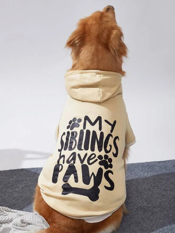 1pc Letter Graphic Pet Hoodie (XXS-5XL)