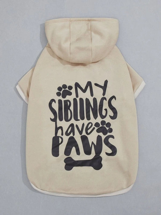 1pc Letter Graphic Pet Hoodie (XXS-5XL)