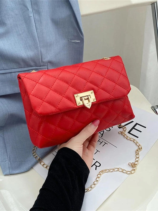 Mini Quilted Flap Chain Square Bag