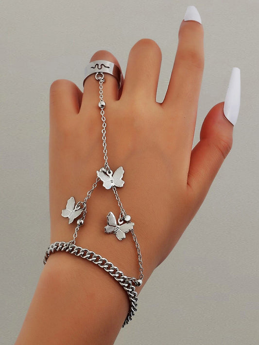 Butterfly Charm Mittens Bracelet