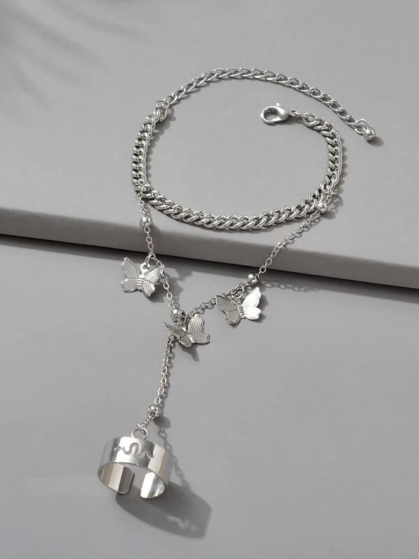 Butterfly Charm Mittens Bracelet