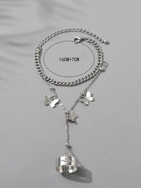 Butterfly Charm Mittens Bracelet