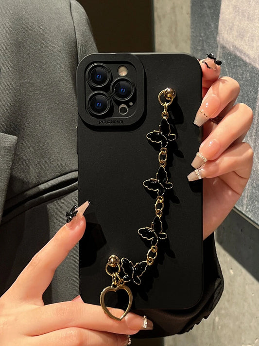 Solid Phone Case With Hand Strap