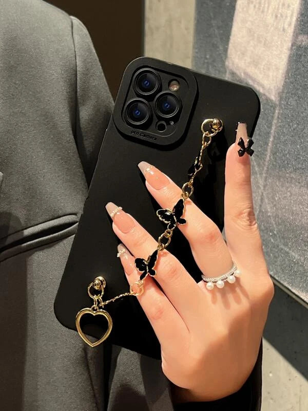 Solid Phone Case With Hand Strap