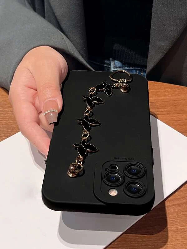 Solid Phone Case With Hand Strap
