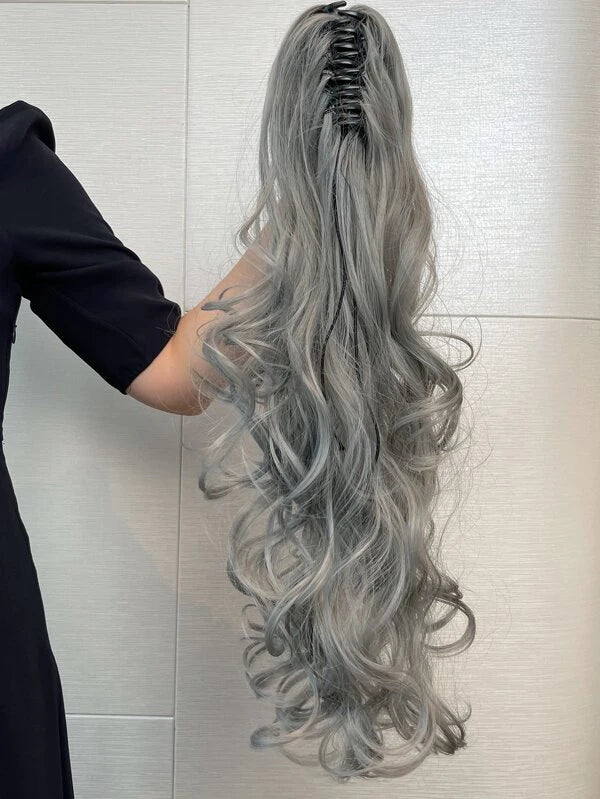 Long Body Wave Synthetic Ponytail Hair Extension With Claw