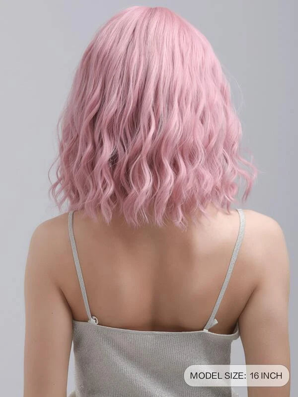 Natural Curly Wig With Bangs