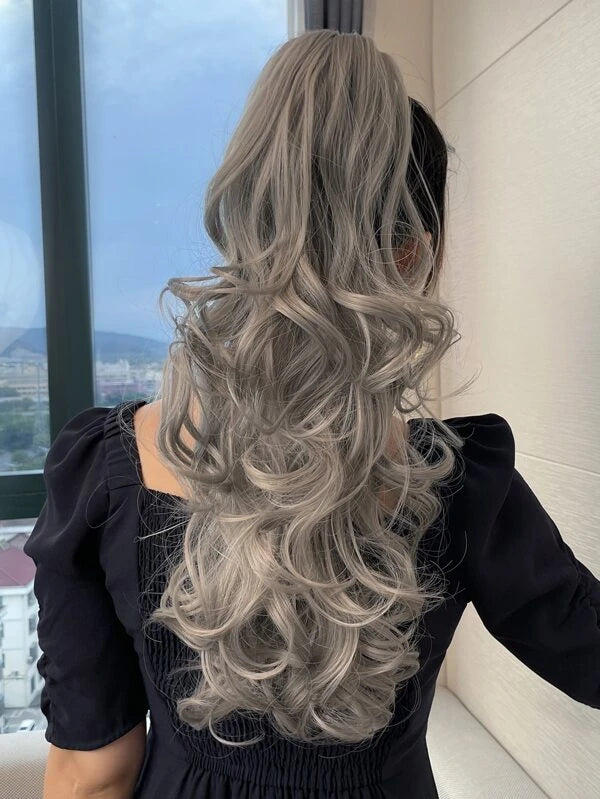 Long Body Wave Synthetic Ponytail Hair Extension With Claw