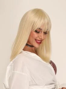 Short Straight Synthetic Wig With Bangs