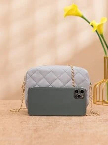 Mini, minimalista steppelt láncos Crossbody táska