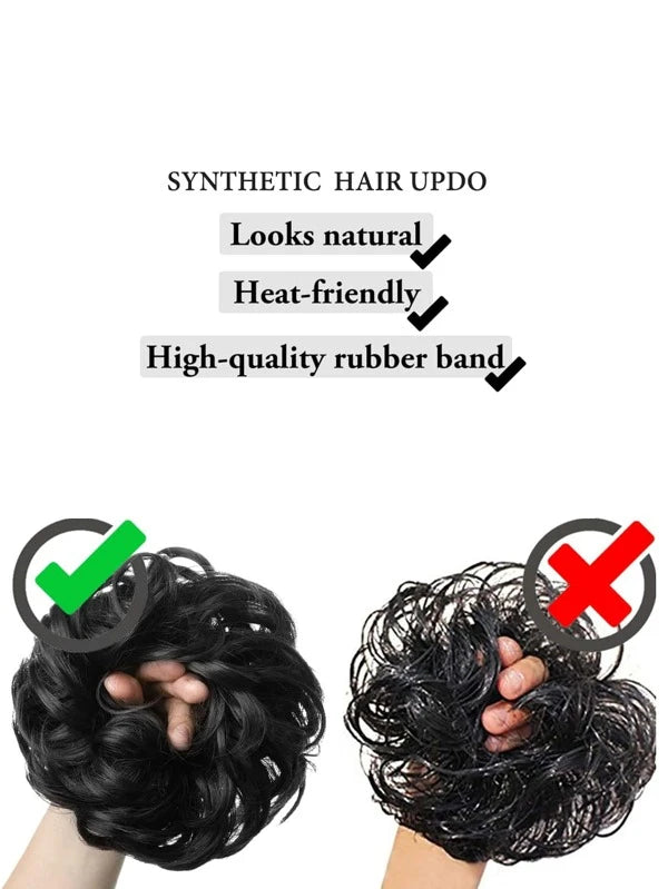Short Curly Synthetic Hair Updo