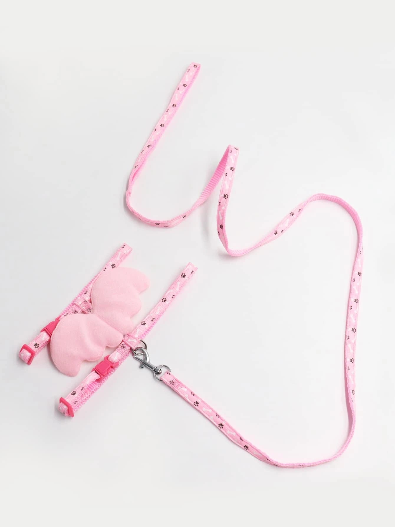 Paw Print Pet Leash & Harness Set (S - L) PINK / BLUE