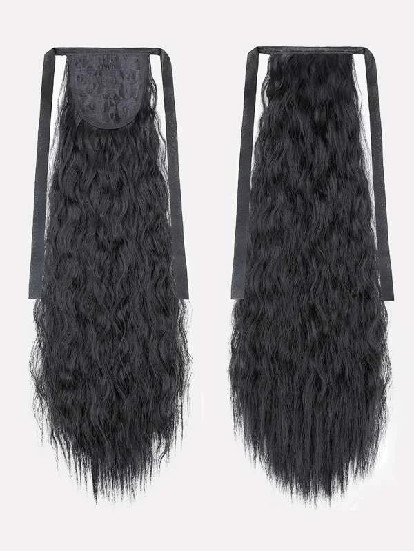 1pc Long Curly Ponytail Synthetic Hair Extension