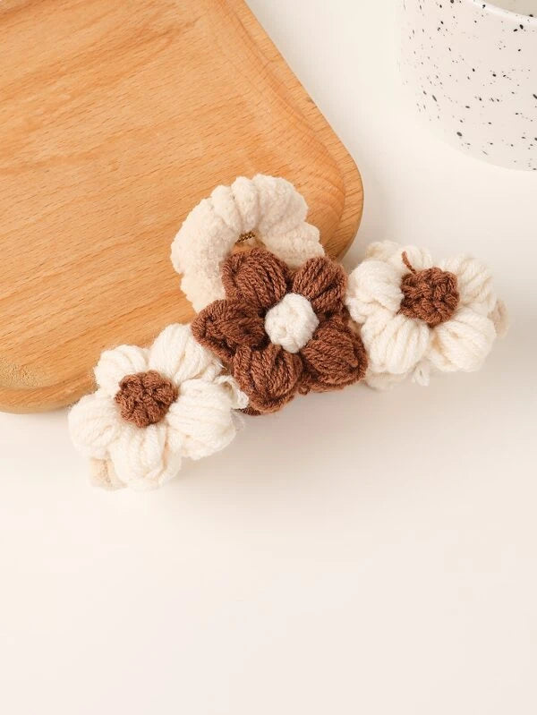 Flower Decor Hair Claw