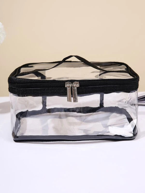1pc Clear Square Makeup Bag