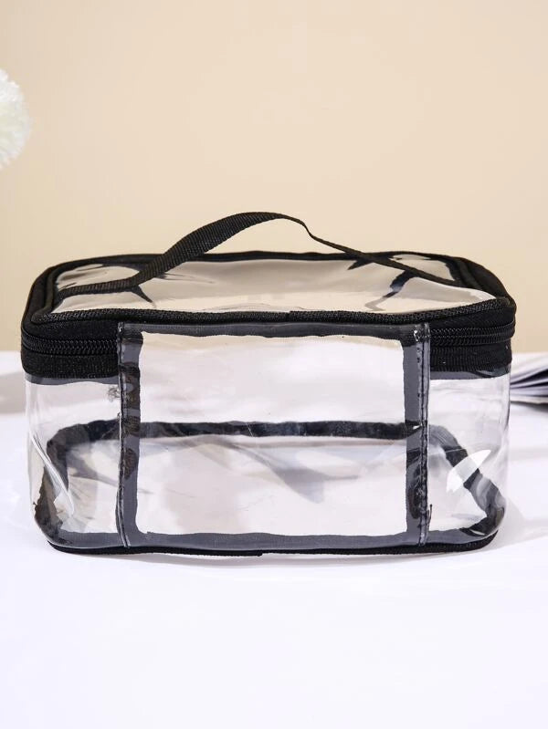 1pc Clear Square Makeup Bag