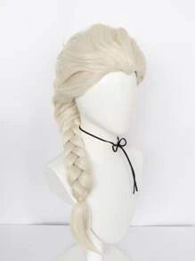 1pc Braided Cosplay Synthetic Wig & 1pc Wig Cap