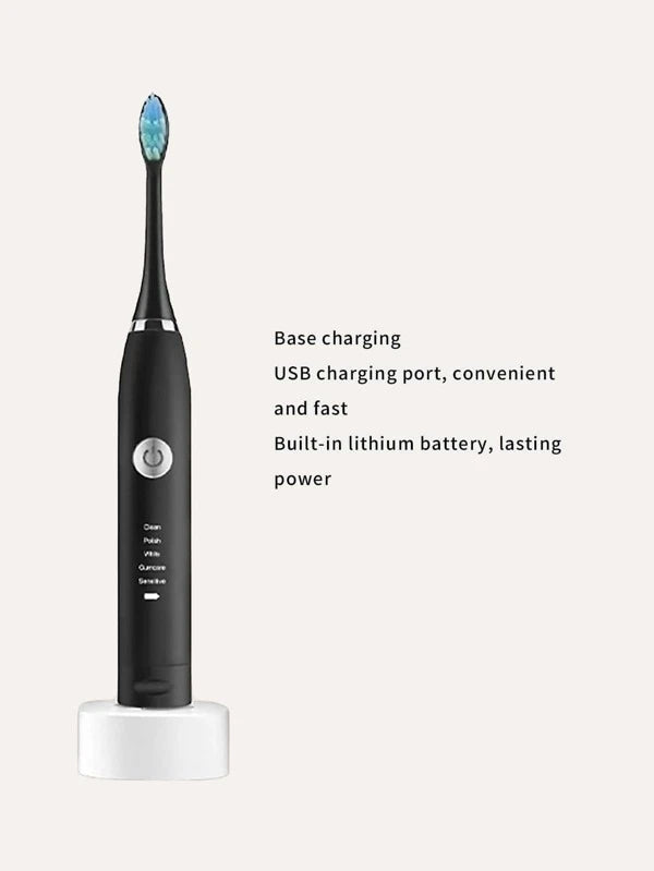 1pc Electric Toothbrush & 2pcs Brush Head (in BLACK / BLUE / PINK colors)