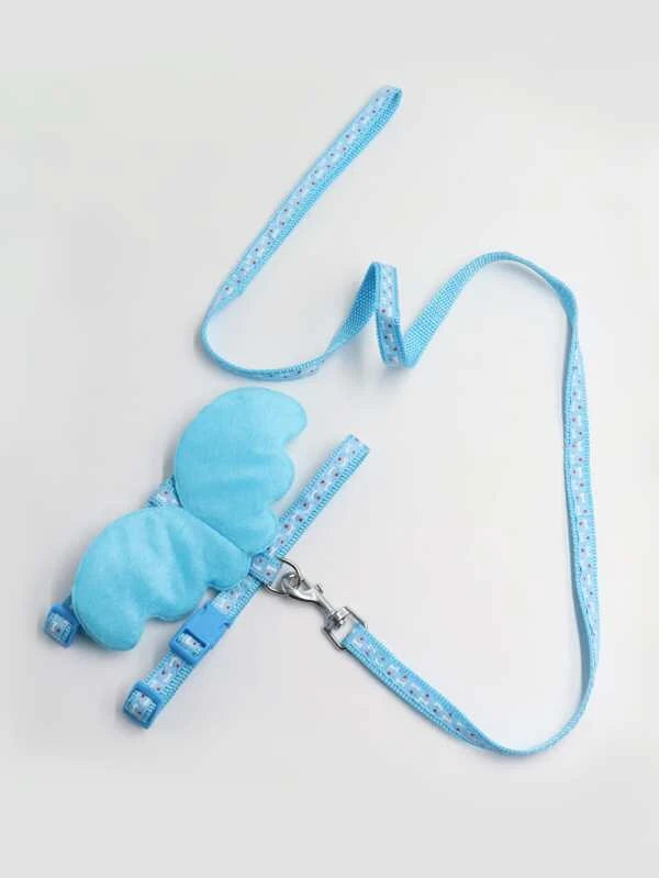 Paw Print Pet Leash & Harness Set (S - L) PINK / BLUE