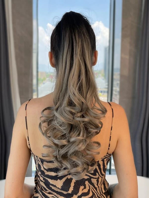 Long Curly Ponytail Synthetic Hair Extension