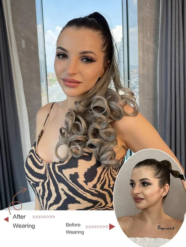 Long Curly Ponytail Synthetic Hair Extension