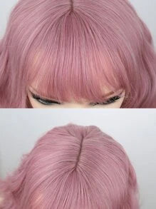Natural Curly Wig With Bangs