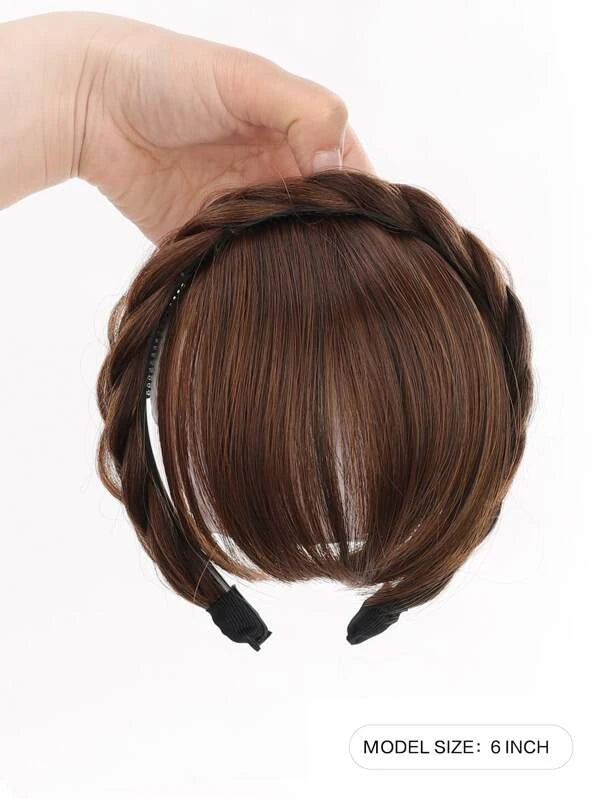 Short Straight Synthetic Hair Bangs With Hair Hoop