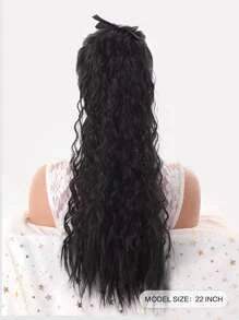 1pc Long Curly Ponytail Synthetic Hair Extension