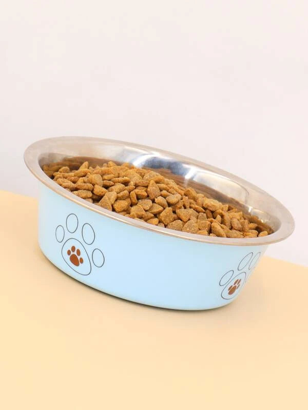 1pc Paw Print Pet Bowl (S-XL)